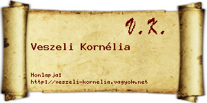 Veszeli Kornélia névjegykártya